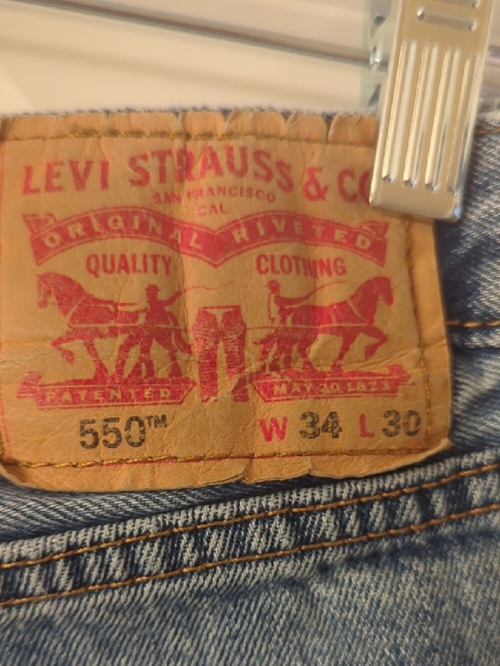 Levi's Light Blue Straight-Leg Jeans - Picture 2 of 3